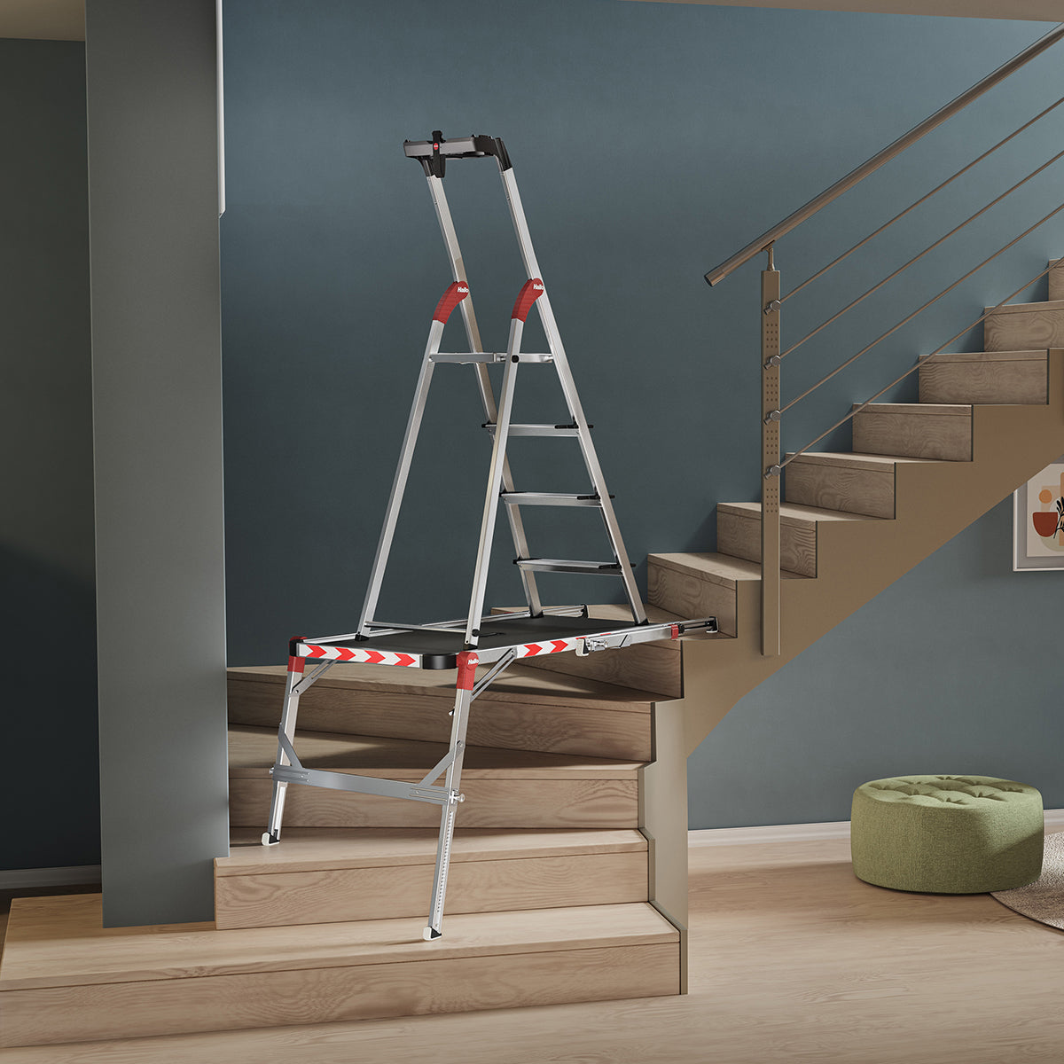 Hailo 9850-101 TP Plus 2 in 1 Stair and Work Platform